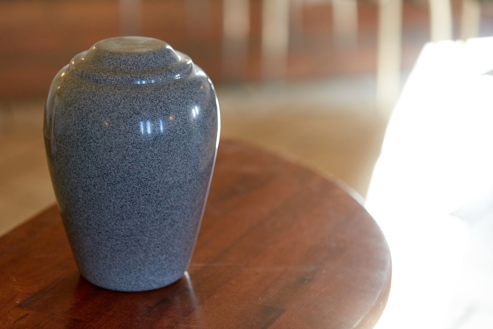Close-up Of A Small Pet Urn